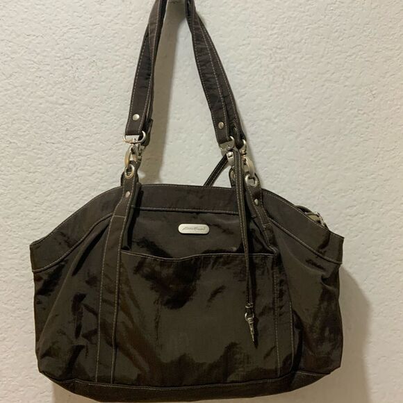 EDDIE Bauer bag brown color nylon double handles multiple pockets - Picture 2 of 11